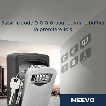 Boîte à clés sécurisée – Boîte de rangement pour clés – Meevo