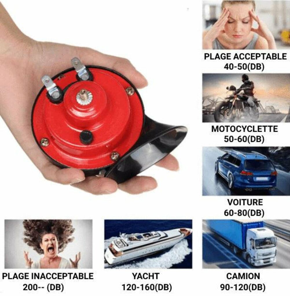 KUWAYO Klaxon Automatique Puissant 12V Double Ton - Type Escargot Étanché Pour Mini Cooper R50 R53 Cabrio R52 (Noir)
