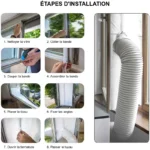 calfeutrage-climatiseur-installation-etapes-fr Les étapes d'installation du tissu de calfeutrage sur une fenêtre