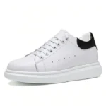 Chaussure rehaussante homme blanche vue de profil Chaussure rehaussante homme blanche vue de profil