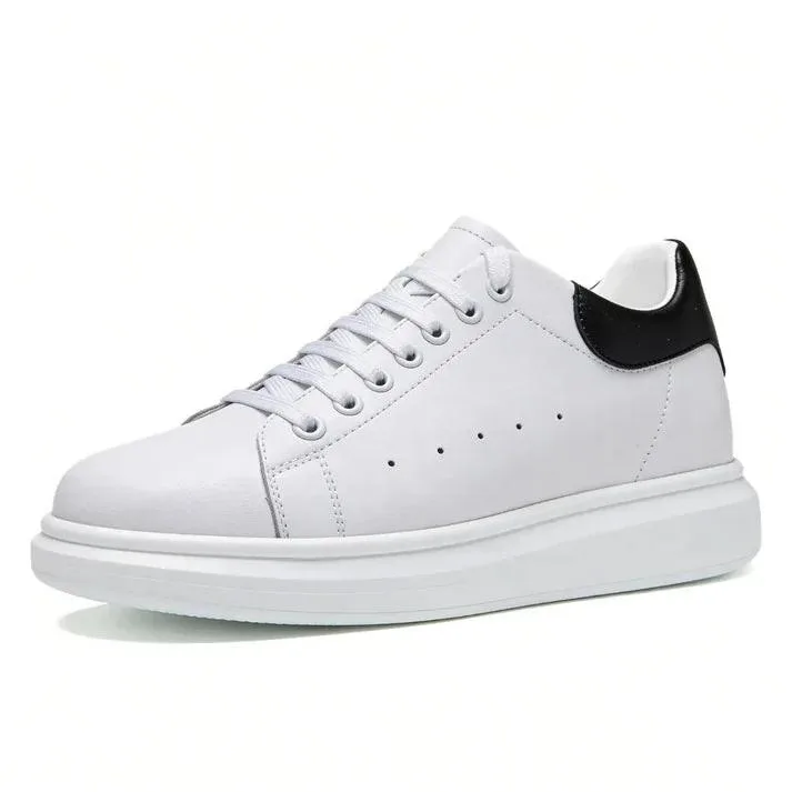 Chaussure rehaussante homme blanche vue de profil Chaussure rehaussante homme blanche vue de profil