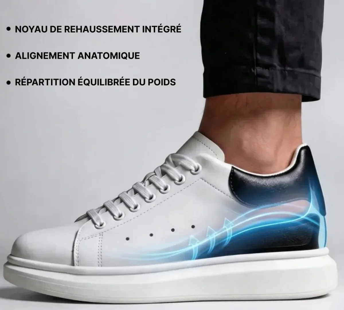 Noyau de rehaussement intégré dans la chaussure