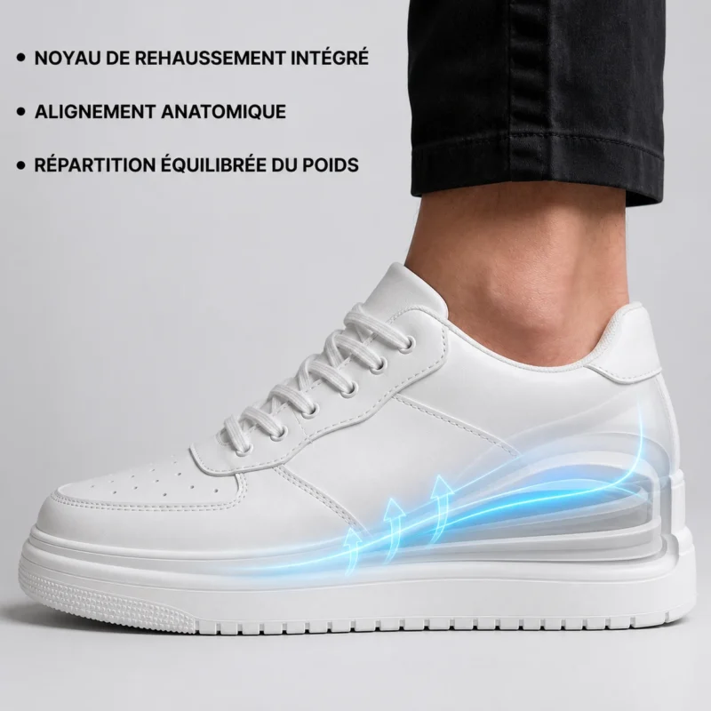 Noyau de rehaussement intégré dans la chaussure