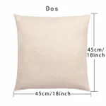 Housse de coussin personnalisée en lin — informations produit en français Housse de coussin personnalisée en lin — informations produit en français