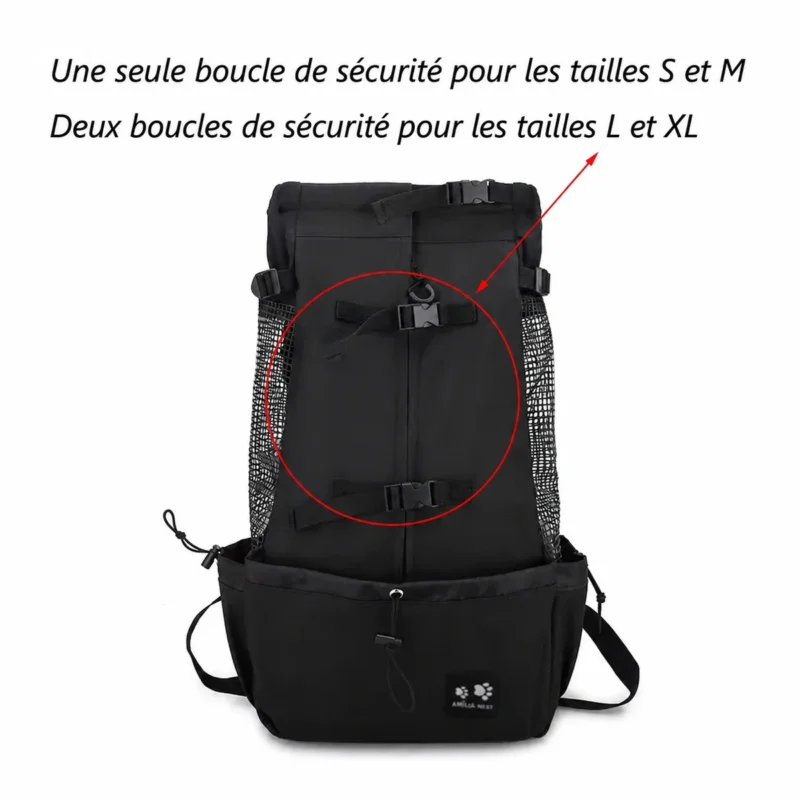 Sac à dos de transport pour animaux de compagnie — informations produit en français