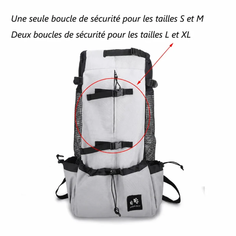 Sac à dos de transport pour animaux de compagnie — informations produit en français