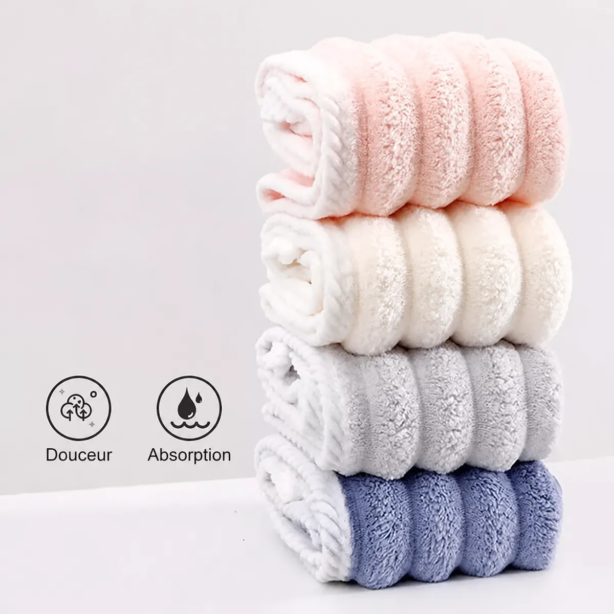 Bonnet de séchage rapide pour cheveux super absorbant — Douceur et respect de votre peau
