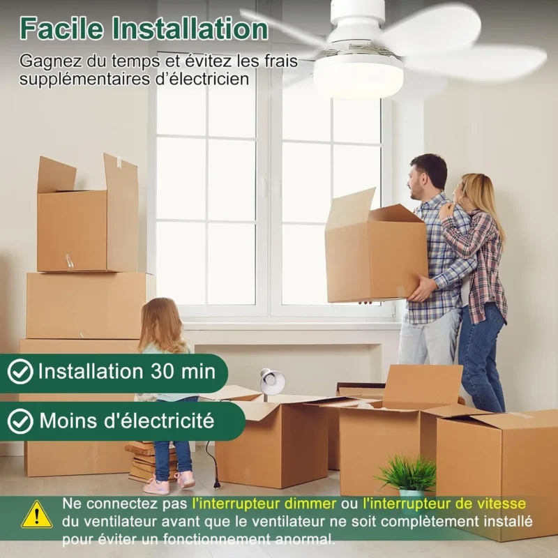Installation facile en 30 minutes, sans électricien