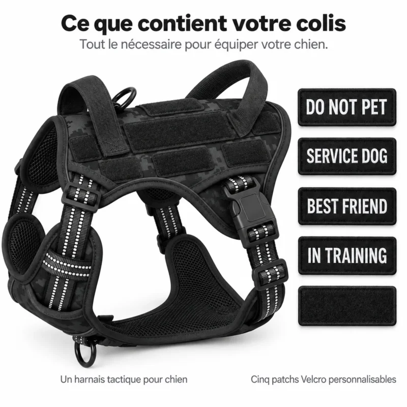 Harnais tactique pour chien — informations produit en français