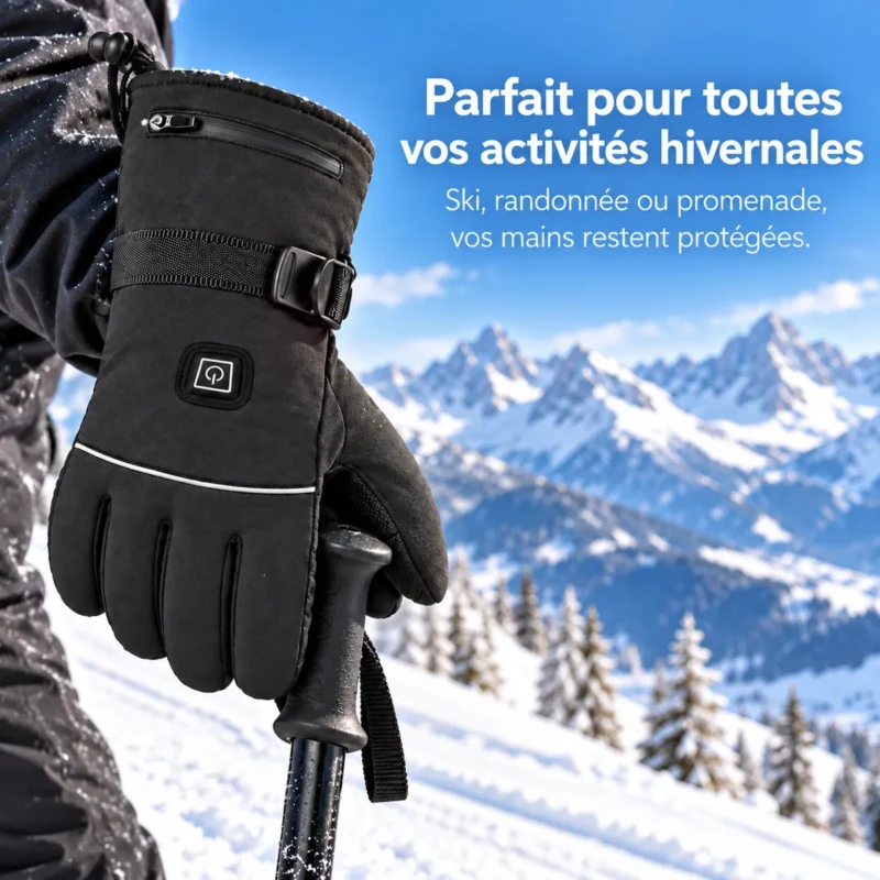 Gants chauffants d'hiver pour hommes et femmes — informations produit en français