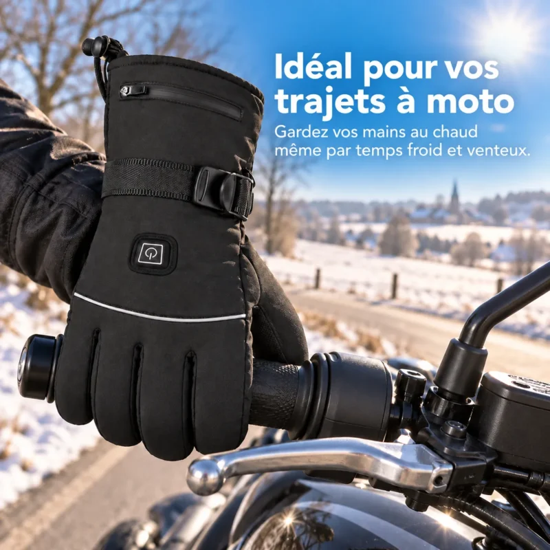 Gants chauffants d'hiver pour hommes et femmes — informations produit en français