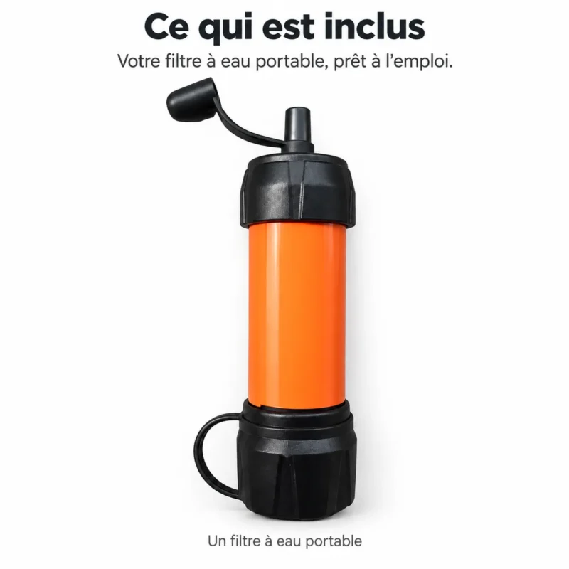 Purificateur d'eau portable d'urgence pour la randonnée - Su — informations produit en français