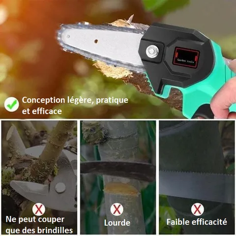 mini scie a chaine electrique rechargeable desc 0