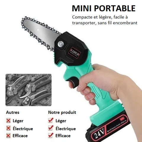 mini scie a chaine electrique rechargeable desc 1