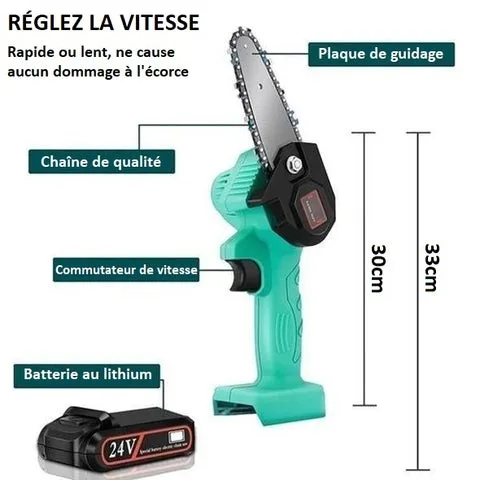 mini scie a chaine electrique rechargeable desc 7